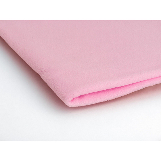 Látka Microfleece barva sv. růžová  1,55 m x 0,33 m