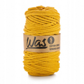 Bavlněná šňůra 5mm, 100m, hořčice 080