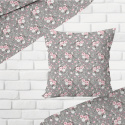 Cotton duvet cover with zipper, color Gray, 140x200 cm