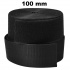 Sew-on Velcro Hook and Loop set, color Black 100 mm x 25 m