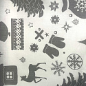 Tissus en coton de Noël au mètre, 160 cm motif scandinave
