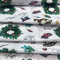 Christmas cotton fabric, by the meter, width 160 cm, pattern Christmas on White 29