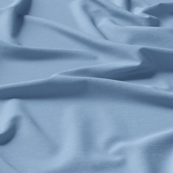 Solid-colored cotton fabric, 125 g/m², width 160 cm, light blue