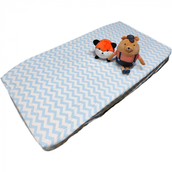 Cotton fitted crib sheet with elastic 120x60 cm