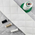 Ultrasonically quilted eco-leather, color white, by the meter