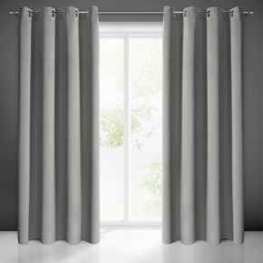 Blackout curtain with grommets GREY 135X250 cm
