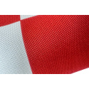 Outdoor fabric Pergola (Oxford), 200 g/m², width 160 cm, white-red checkered pattern 5x10 cm