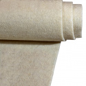Vlněná technická plsť (filc) 4 mm barva Ecru, metráž 150 cm