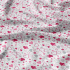 Decorative cotton fabric, by the meter, Valentine's Pink on White