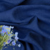 Natural linen fabric Julia, dark blue, 154 gr/m2