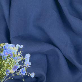 Natural linen fabric Julia, Blue(6354), 154 gr/m2