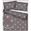 Cotton fabric, by the meter. Malenka on Grey 90 cm