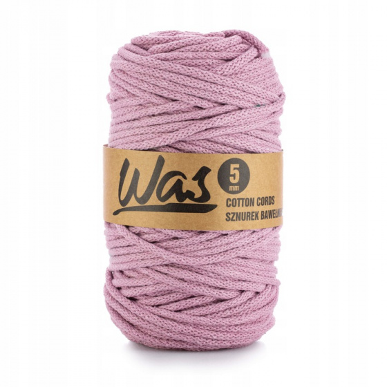 Cotton cord 5mm, 100m, dusty pink 100