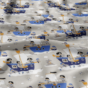 Dětská bavlněná látka metráž Kapitán