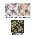 Velvet upholstery fabrics with print, Tulips on Beige