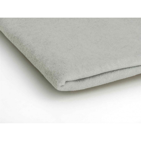 Polar fleece látka 200 g/m², šířka 150 cm, světle šedý melanž, metráž