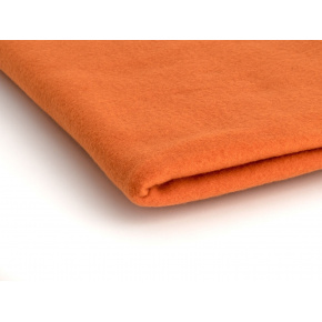 Polar fleece látka 200 g/m², šířka 150 cm, pomerančový, metráž