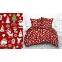Christmas cotton fabric, by the meter, width 160 cm, Rudolph on Green