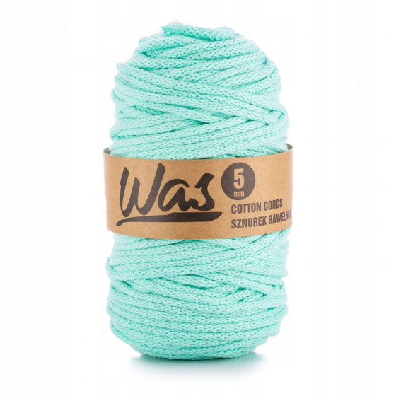 Cotton cord 5mm, 100m, color celadon 190