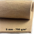 Technical felt 5 mm color Beige, width 100 cm