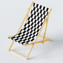 Outdoor Fabric Pergola (Oxford), 200 g/m², width 160 cm, black and white checkerboard 5x10 cm