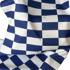 Venkovní látka Pergola (Oxford), 200 g/m², šíře 160 cm, bílo-modrá šachovnice 5x10 cm