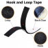 Black hook and loop tape with adhesive 50 mm