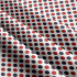 Children's cotton fabrics, by the meter. Dot 22 mm, dark blue and red on white