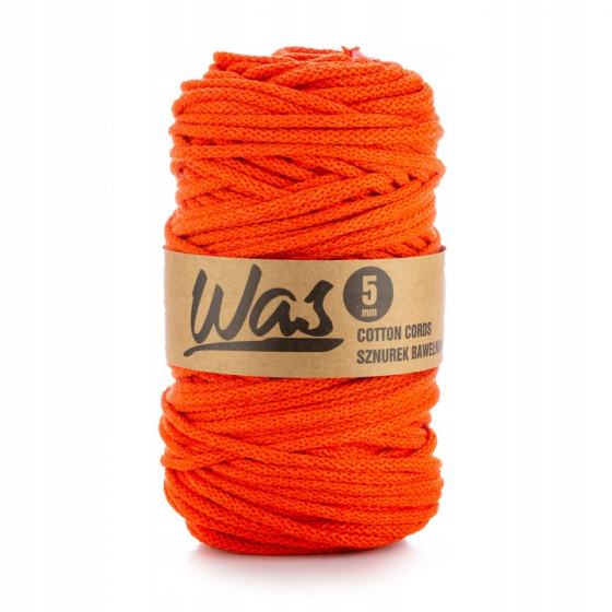 Cotton cord 5mm, 100m, orange 150