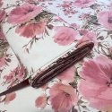 Tissu coton au métre imprimé Fleurs sur Blanc 160 cm