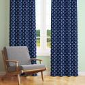 Children's cotton fabric by the meter Anchors White on Blue