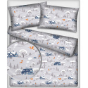 Christmas cotton fabric, by the meter, width 160 cm, Village