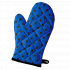 Kitchen Oven Mitt, Blue Polka Dot