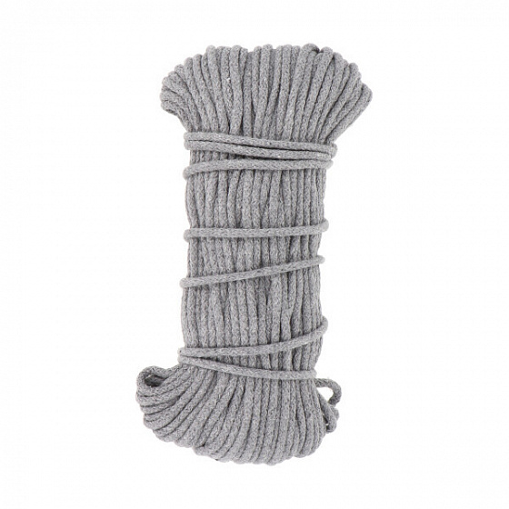 Bavlněno-Polyesterové lano 5 mm x 10 m, barva Šedá