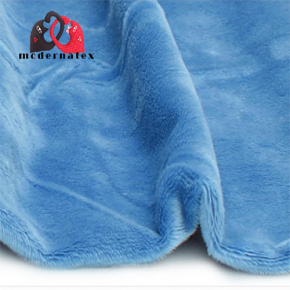 Látka minky jednobarevné, 220 g/m², šíře 160 cm, modrá