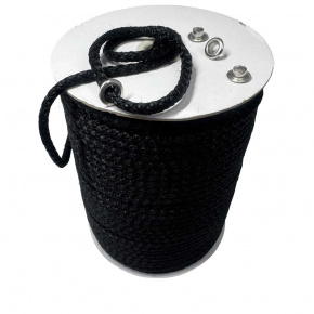 Bavlněno-Polyesterové lano 5 mm x 10 m, barva černá