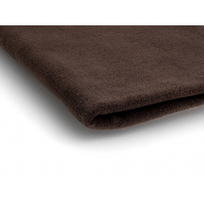 Polar fleece látka 200 g/m², šířka 150 cm, tmavě hnědý, metráž
