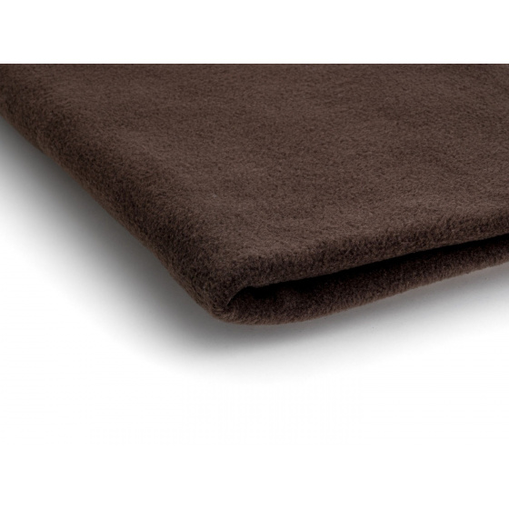 Polar fleece fabric 200 g/m², width 150 cm, dark brown, by the meter