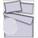 Children's cotton fabrics, by the meter. Dot 4 mm, dark blue on White