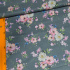 Cotton fabric 100% cotton, 125 g/m², width 160 cm, pink apple blossom on gray