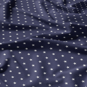 Children's cotton fabric 100% cotton, 125 g/m², width 160 cm, white stars on blue