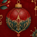 Christmas cotton fabric, by the meter, width 160 cm, Christmas Toys on Red