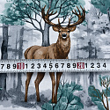 Christmas cotton fabric, by the meter, width 160 cm, pattern Nature Green on White