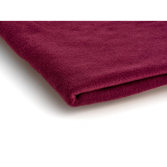 Polar fleece látka 200 g/m², šířka 150 cm, bordový, metráž
