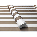 Tissu imperméable PREMIUM motif rayures cappuccino blanches
