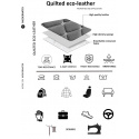 Ekokůže prošívaná ultrazvukem, barva cappuccino, metráž