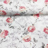 Cotton fabric 100% cotton, 125 g/m², width 160 cm, red-yellow flowers on white