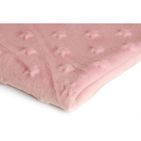 Minky fabric stars, 320 g/m², width 155 cm, by the meter, pink Minky fabric stars, 320 g/m², width 155 cm, by the meter, pink