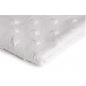 Minky fabric stars, 320 g/m², width 155 cm, by the meter, white
