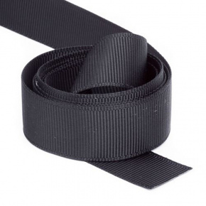 Grosgrain ribbon, color black, 30 mm, package 50 m